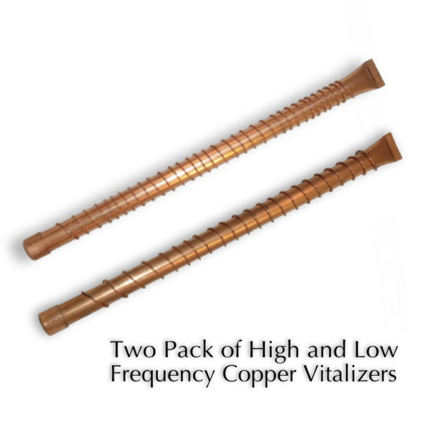 Water By Omica Natural Copper Tube Shungite Vortex Vibrational Vitalizer Wands High and Low Frequency 2 Pack