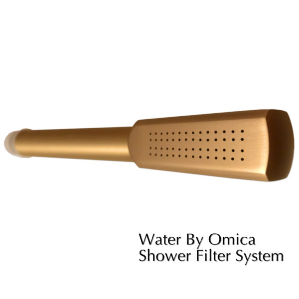Water By Omica Brass Angled Shower Head Replacement Close Up Detail 1
