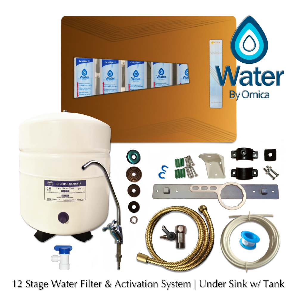 Omica 12 Stage Water Filter & Activation System Under Sink with RO