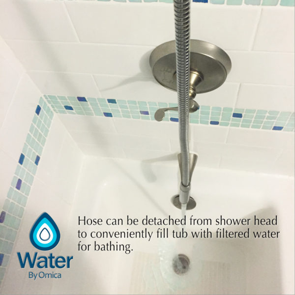 Water By Omica Chrome Handheld Complete Shower Filter System, Option Filling Bathtub v2