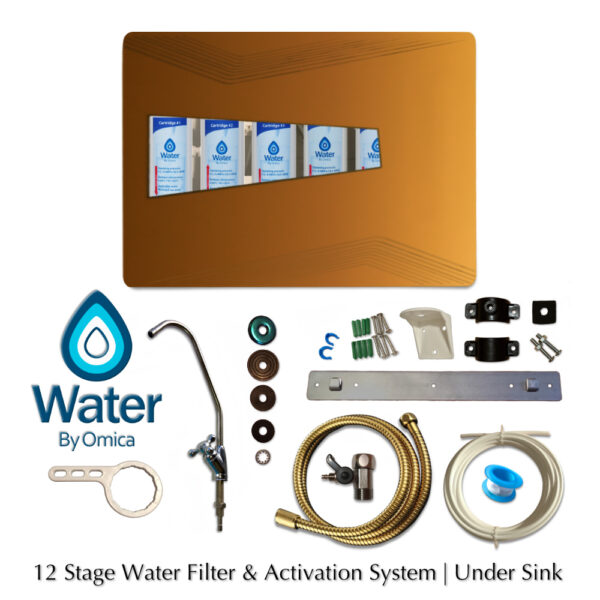 Water by Omica 12 Stage Under Counter Reverse Osmosis RO Home Water Filter System Contents