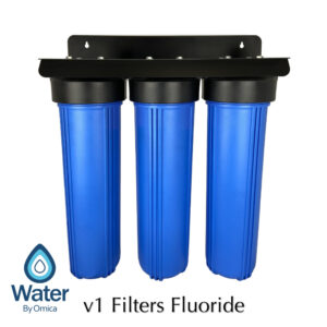 Water By Omica Whole House 3-Stage Water Filter System Filters Fluoride -No Gauges