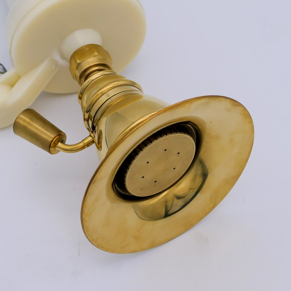 Double Vortex Shower Head | Solid Brass | Water By Omica | Omica Organics Water Filter Products